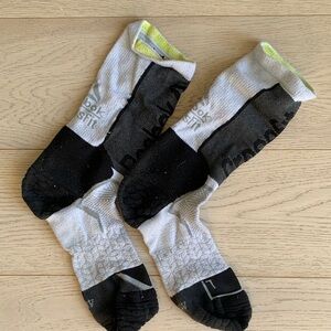 Reebok Black and Gray Athletic Socks